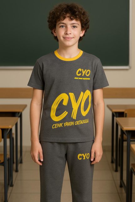 Cenk Yakın Ortaokulu Bisiklet Yaka T-Shirt